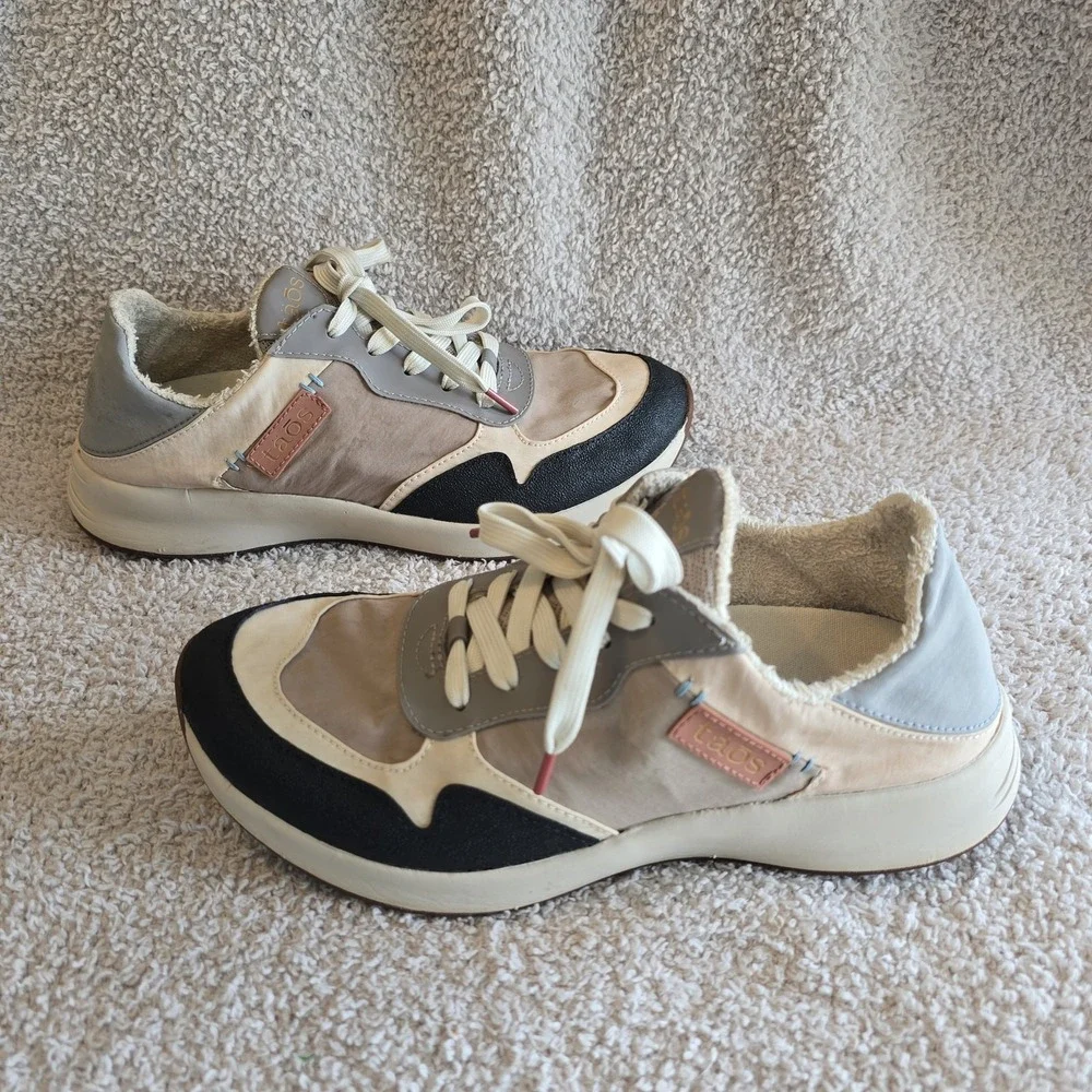 Taos Women's Direction Collapsible Heel Sneakers Grey/cloud Multi Size 7
